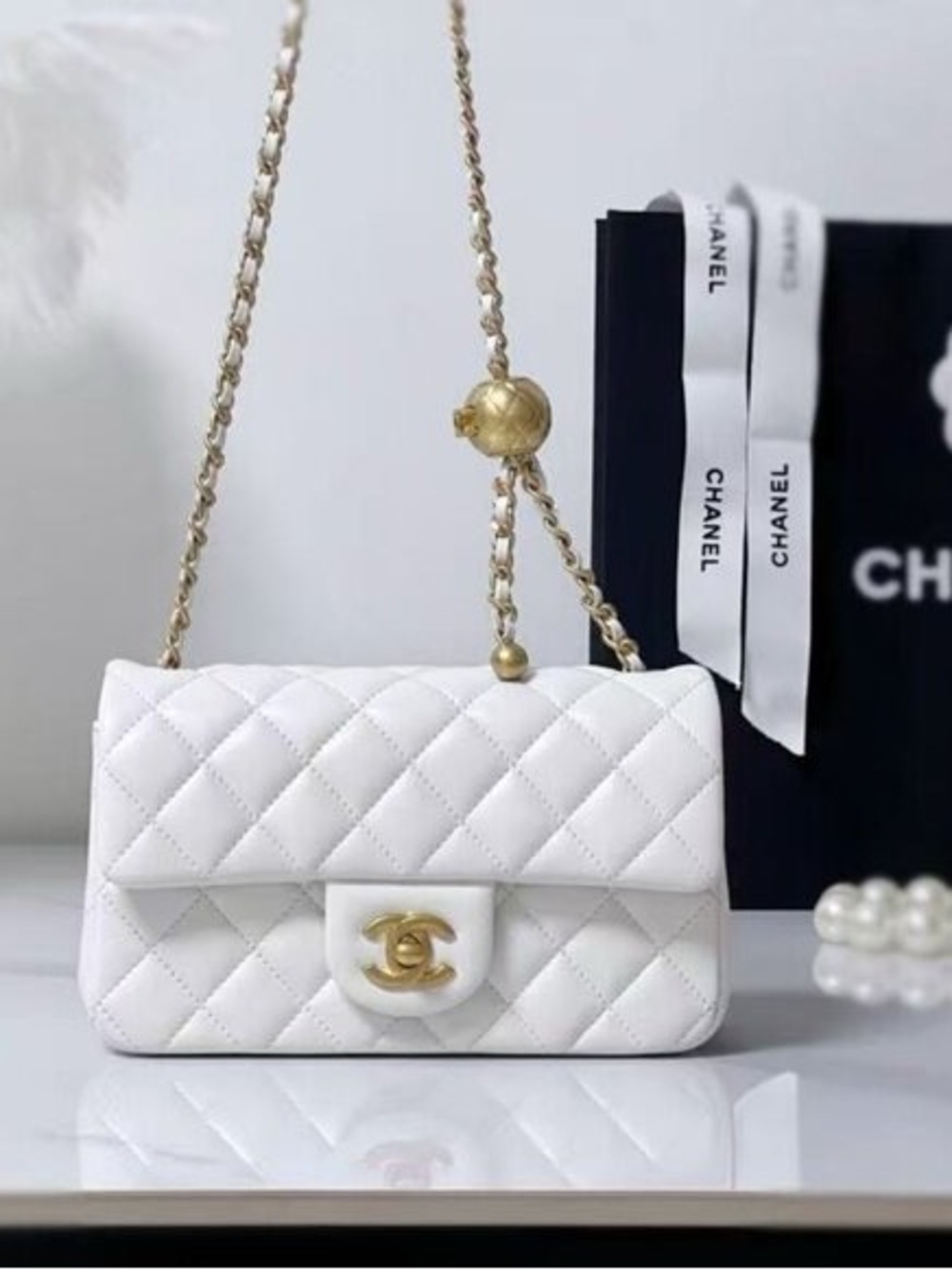 Chanel Gold Ball Square Bag